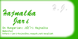 hajnalka jari business card